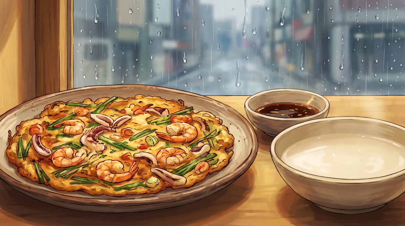 Haemul Pajeon Recipe: Korean Seafood Green Onion Pancake
