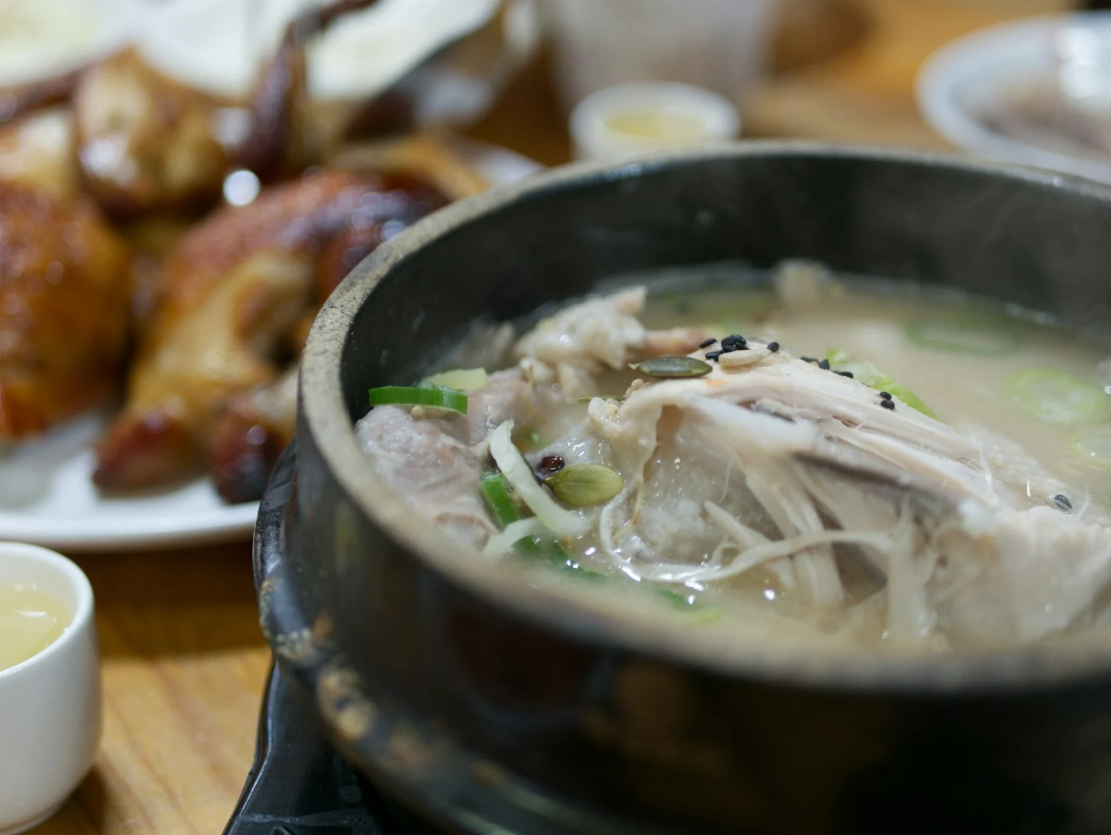 Samgyetang ginseng chicken soup at Tosokchon, Seoul