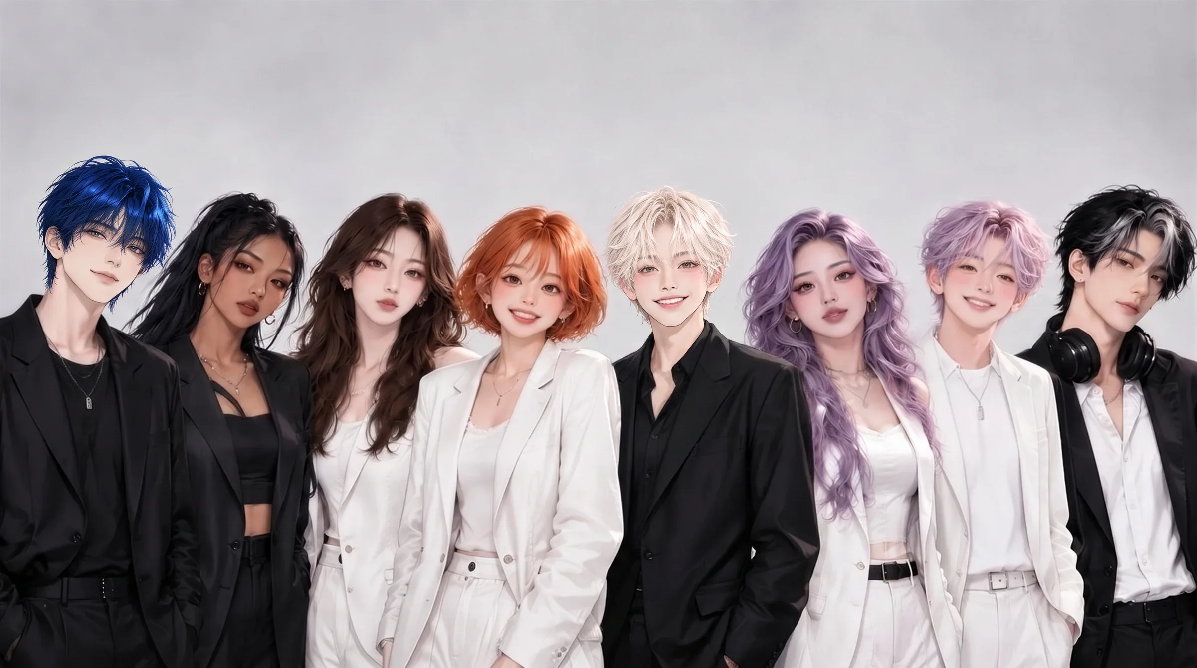KVIBE IDOLS virtual K-pop cast — official group artwork