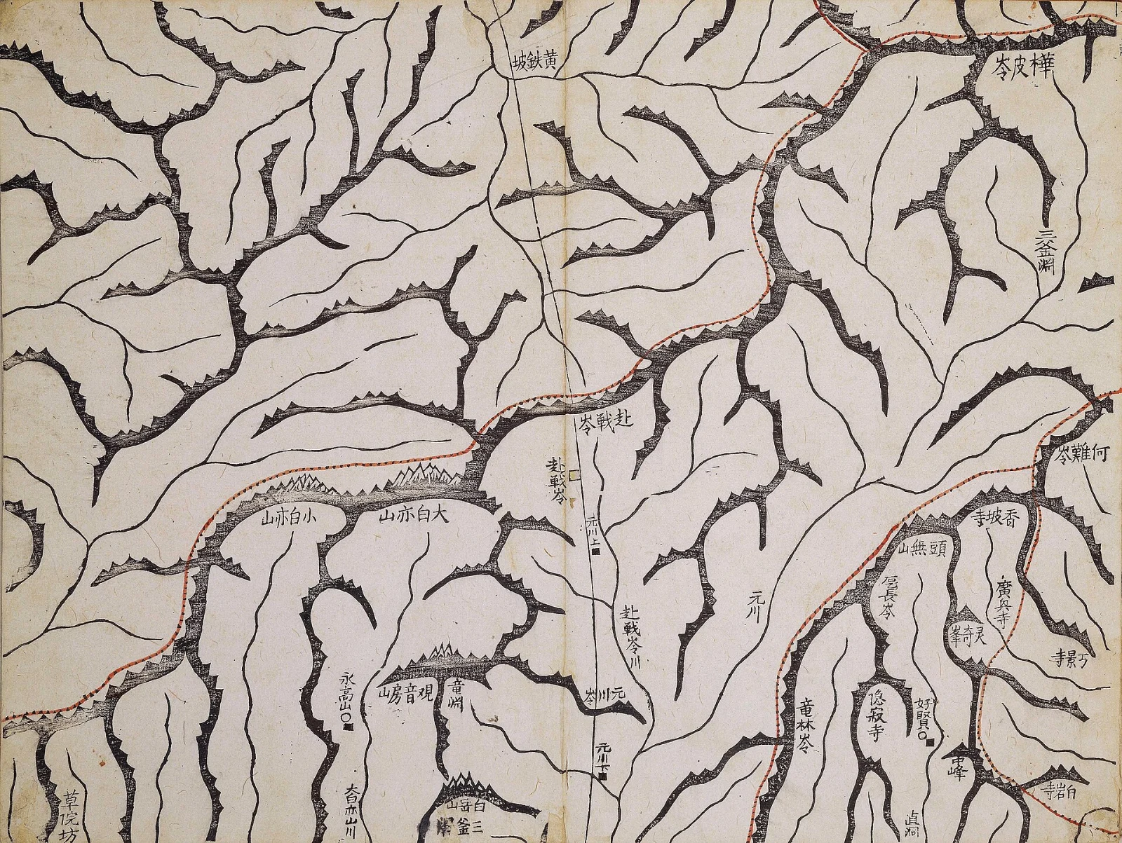 A section of the Daedongyeojido map